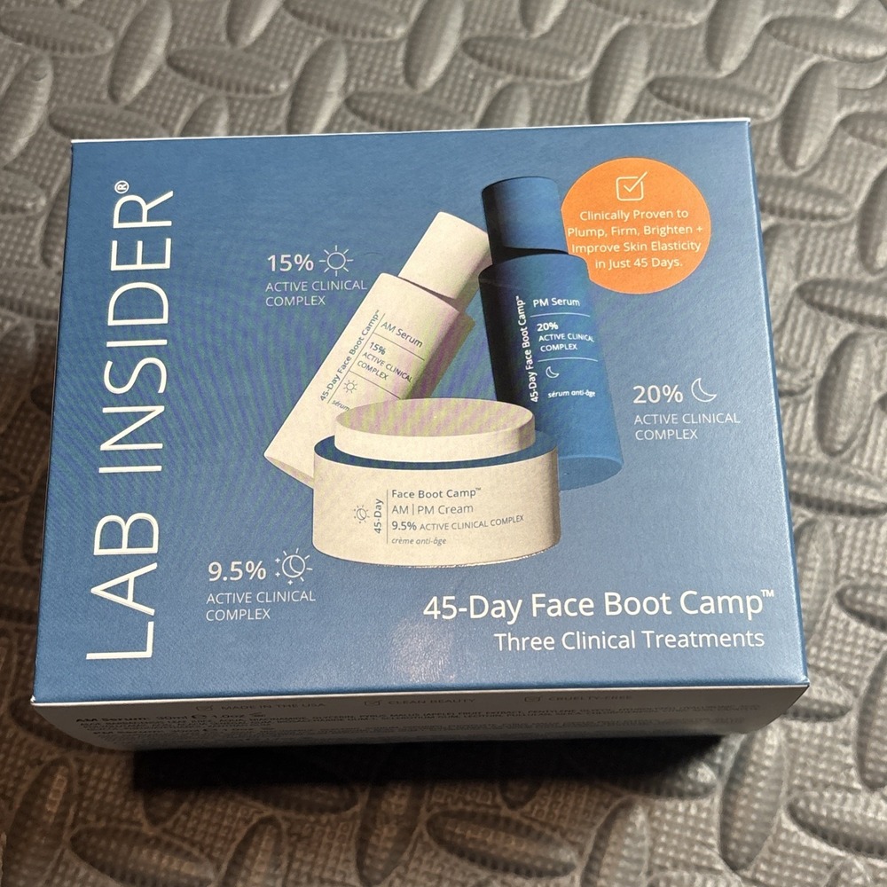 SkINN LAB INSIDER 45-DAY‎ FACE BOOT CAMP Three Clinical Treatments NIB Free Ship